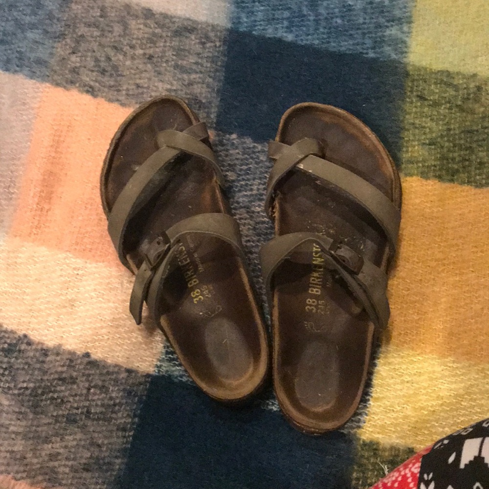 Used Birkenstock shoes.